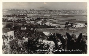 WW2 Era, Real Photo, RPPC,NTS,San Diego CA, Naval Training Station, Old Postcard