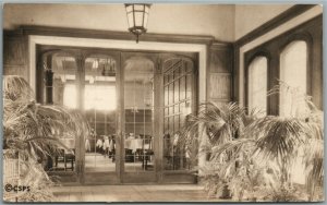 CHESTNUT HILL MA SANATORIUM INTERIOR ANTIQUE REAL PHOTO POSTCARD RPPC rare