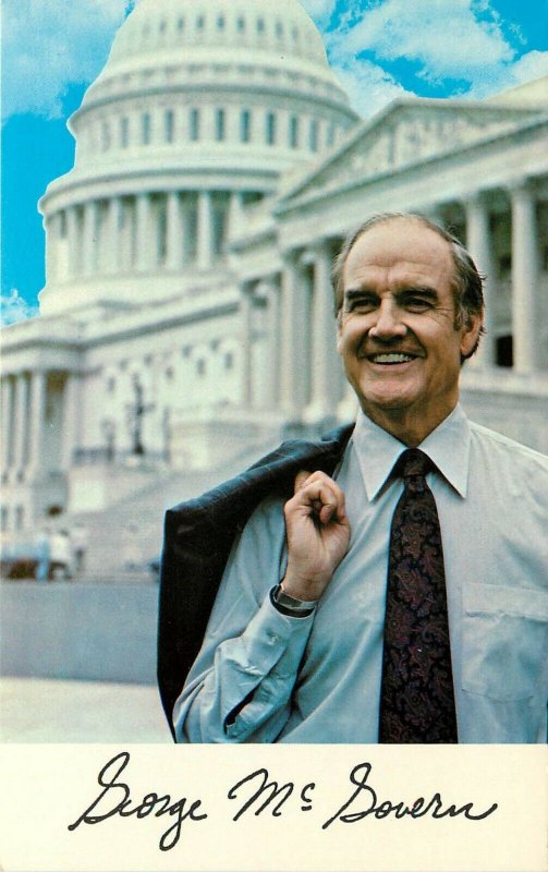 Vintage Postcard; Senator George McGovern at Capital Hill Washington DC 1960s