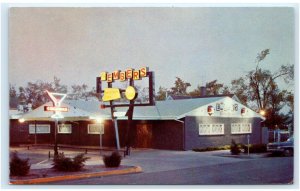 COLORADO SPRINGS, CO Colorado ~ Roadside EMBERS STEAK HOUSE Neon  Postcard