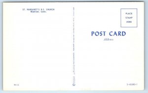 MADISON, CT Connecticut ~ ST. MARGARET'S CATHOLIC CHURCH c1950s Postcard