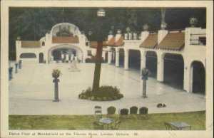 London Ontario Dance Floor at Wonderland 1940s Postcard