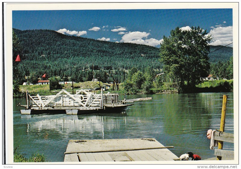 Cable Car Ferry, LITTLE FORT, British Columbia, Canada, 50-70´s