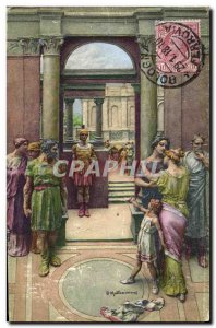 Old Postcard Fantasy Illustrator Mastroianni Quo Vadis