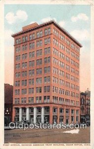 First Avenue, American Trust Building Cedar Rapids, Iowa, USA 1918 wear on fr...