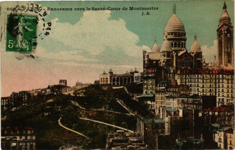 CPA Paris 18e Panorama vers la Sacré Coeur de Montmartre (283829)