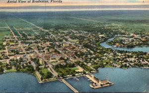 Florida Bradenton Aerial View 1956