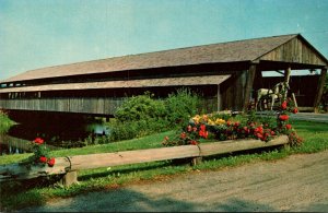 Vermont Shelburne Covered Bridge At Entrance To Shelburne Musuem