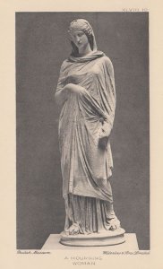 A Mourning Woman Greek London Museum Statue Postcard