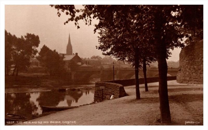 Chester  the weir and old  Dee Bridge   RPC  Judges LTD  no.4207