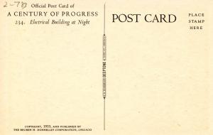 IL - Chicago. 1933 World's Fair-Century of Progress. Electrical Building at N...