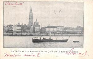 BR40153 anvers la cathedrale et les quais ship bateau belgium    Belgium