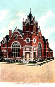 Greenfield, Indiana - A view of the Christian Church - c1908