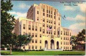 Postcard COURT HOUSE SCENE Amarillo Texas TX AM2292