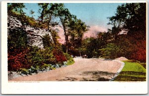 Kansas City Missouri Mo, Cliff Drive, Driveway, Roadway, Vintage Postcard