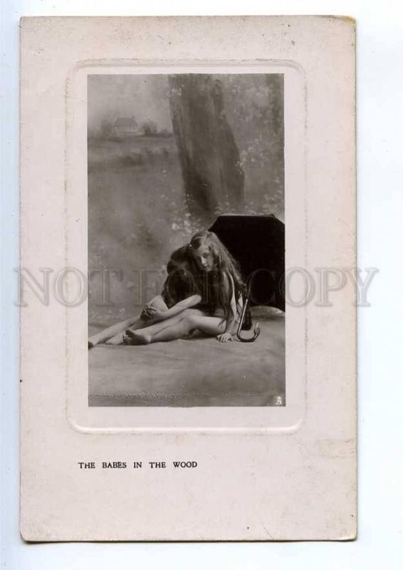 239964 NUDE Girl ELF Wood PHOTO Rita MARTIN Vintage TUCK PC