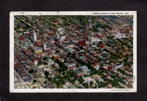 IN Ft Fort Wayne Indiana Aerial View City Bldgs Postcard