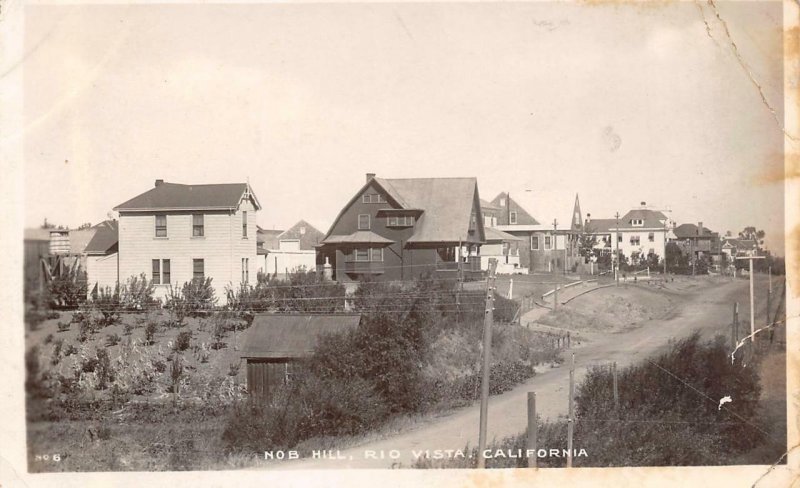 RPPC Nob Hill RIO VISTA, CA Solano County c1910s Thos. A Spivey Vintage Postcard