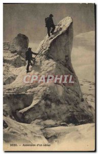 Old Postcard Ascension of Mountaineering & # 39un serac