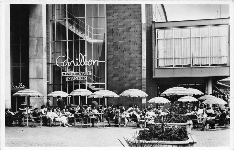 Rotterdam Netherlands-Holland~Beursplein~Carillon Restaurant~Folk @ Terrace~RPPC