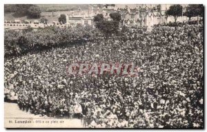 Old Postcard Lourdes outdoor offieio