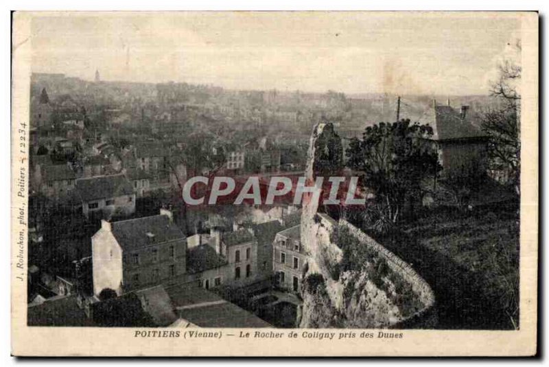 Old Postcard Poitiers (Vienna) The Rock of Coligny took Dunes