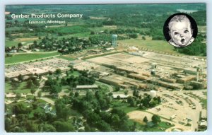 FREMONT, Michigan MI ~ Aerial View GERBER PRODUCTS COMPANY Baby 1960s Postcard