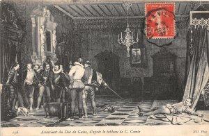 Lot 67 assassination of duke of guise painting of c comise postcard france