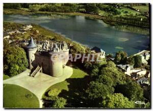 Modern Postcard View Aerienne Combourg Chateau Feodal