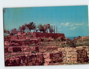 Postcard Greco-Roman Columns and the Phoenician Ruins, Byblos, Lebanon