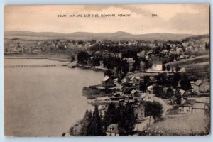 Newport Vermont VT Postcard Aerial View Of South Bay And East Side c1910 Antique