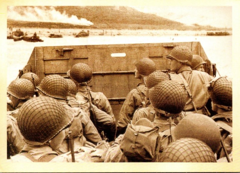 Military World War II Soldiers In Landing Craft