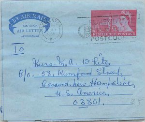 Entier Postal Stationery 9d Aerogram for Concord 1969