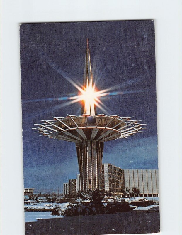 Postcard Gold mirrored Prayer Tower Oral Roberts University Tulsa Oklahoma USA