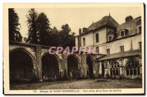 Postcard Abbey of Saint Wandrille Vue Prize of the Court of Cloitre