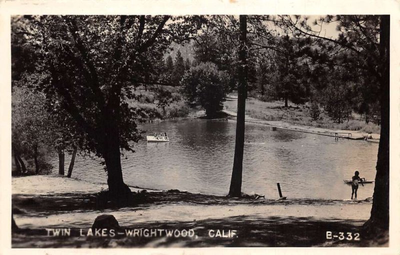Wrightwood California Twin Lakes Scenic View Real Photo Postcard AA64837