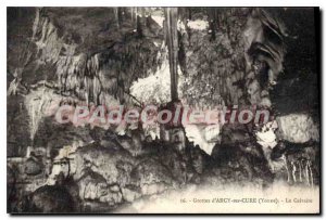 Postcard Ancient Caves of Arcy sur Cure Yonne Calvary