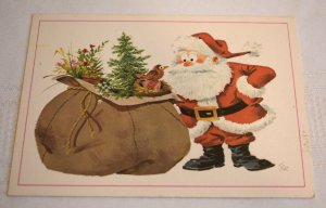 Santa Claus Holiday Greetings Christmas Post Card Current