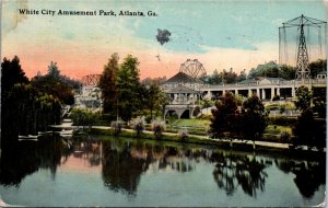 Vintage Postcard GA Atlanta White City Amusement Park Ferris Wheel 1911 S75
