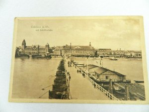 Vintage Postcard Germany Coblenz a. Rh. mit Schiffbrucke Koblenz