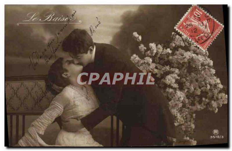 Old Postcard Fantaisie kiss