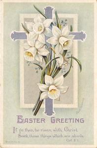 Artist Ellen Clapsaddle Easter Post Card Writing on back