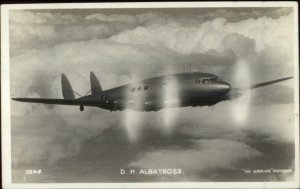 Airplane DH Albatross Real Photo Postcard