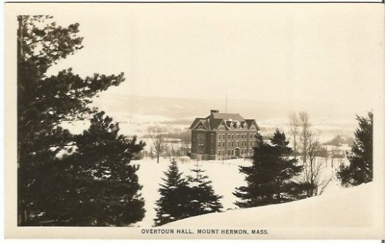 Overtoun Hall, Mount Hermon, Massachusetts RPPC Black and White Vintage Real