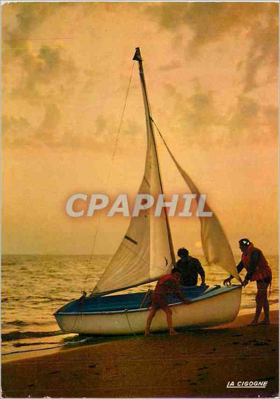 Modern Postcard The Joys of Sailing Boat Back to Crepuscule