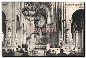Postcard Old Ste Anne D Auray Interior of the Basilica Choir and Organ Altars...