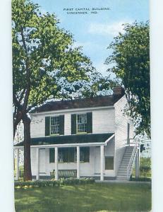 Unused 1950's FIRST CAPITAL BUILDING Vincennes Indiana IN G1523@