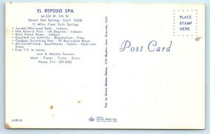 DESERT HOT SPRINGS, California CA ~ Roadside EL REPOSO SPA c1960s  Postcard