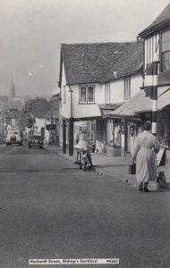 Vintage Large Motorbike Hockerill Street Bishops Stortford Real Photo Postcard