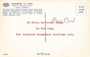 CA, Fresno, California, Manchester 41 Motel, Dexter Press No 76939-B